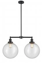 Innovations Lighting 209-OB-G204-12 - Beacon - 2 Light - 27 inch - Oil Rubbed Bronze - Stem Hung - Adjustable Island Light