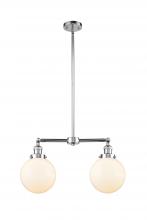 Innovations Lighting 209-PC-G201-8 - Beacon - 2 Light - 25 inch - Polished Chrome - Stem Hung - Island Light