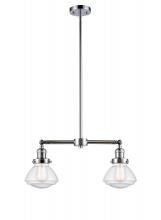 Innovations Lighting 209-PC-G324 - Olean - 2 Light - 22 inch - Polished Chrome - Stem Hung - Island Light