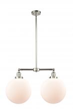 Innovations Lighting 209-PN-G201-12 - Beacon - 2 Light - 27 inch - Polished Nickel - Stem Hung - Island Light