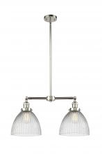 Innovations Lighting 209-PN-G222 - Seneca Falls - 2 Light - 21 inch - Polished Nickel - Stem Hung - Island Light