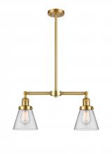 Innovations Lighting 209-SG-G62 - Cone - 2 Light - 21 inch - Satin Gold - Stem Hung - Island Light