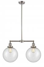 Innovations Lighting 209-SN-G204-10 - Beacon - 2 Light - 25 inch - Brushed Satin Nickel - Stem Hung - Island Light