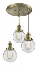 Innovations Lighting 211/3-AB-G202-6 - Beacon Multi-Pendant