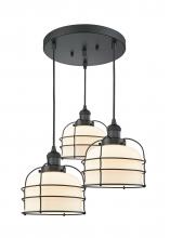Innovations Lighting 211/3-BK-G71-CE - Large Bell Cage 3 Light Multi-Pendant
