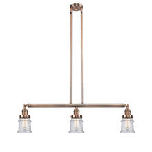 Innovations Lighting 213-AC-G184S - Canton - 3 Light - 39 inch - Antique Copper - Stem Hung - Island Light