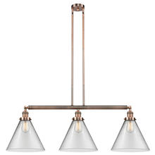 Innovations Lighting 213-AC-G42-L - Cone - 3 Light - 44 inch - Antique Copper - Stem Hung - Island Light