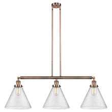 Innovations Lighting 213-AC-G44-L - Cone - 3 Light - 44 inch - Antique Copper - Stem Hung - Island Light