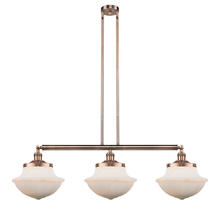 Innovations Lighting 213-AC-G541-LED - Oxford - 3 Light - 42 inch - Antique Copper - Stem Hung - Island Light