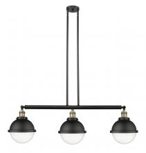 Innovations Lighting 213-BAB-HFS-84-BK-LED - Hampden - 3 Light - 42 inch - Black Antique Brass - Stem Hung - Island Light