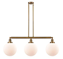 Innovations Lighting 213-BB-G201-10 - Beacon - 3 Light - 42 inch - Brushed Brass - Stem Hung - Adjustable Island Light