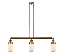 Innovations Lighting 213-BB-G311 - Dover - 3 Light - 37 inch - Brushed Brass - Stem Hung - Island Light