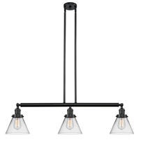 Innovations Lighting 213-BK-G42 - Cone - 3 Light - 40 inch - Matte Black - Stem Hung - Island Light