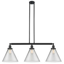 Innovations Lighting 213-BK-G42-L - Cone - 3 Light - 44 inch - Matte Black - Stem Hung - Island Light