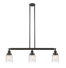 Innovations Lighting 213-OB-G513 - Bell - 3 Light - 38 inch - Oil Rubbed Bronze - Stem Hung - Island Light