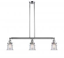 Innovations Lighting 213-PC-G184S - Canton - 3 Light - 39 inch - Polished Chrome - Stem Hung - Island Light