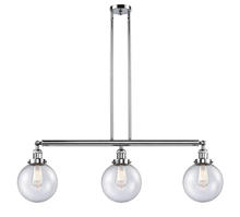 Innovations Lighting 213-PC-G204-8 - Beacon - 3 Light - 41 inch - Polished Chrome - Stem Hung - Adjustable Island Light