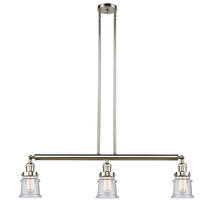 Innovations Lighting 213-PN-G184S - Canton - 3 Light - 39 inch - Polished Nickel - Stem Hung - Island Light