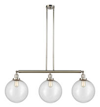 Innovations Lighting 213-PN-G204-12 - Beacon - 3 Light - 44 inch - Polished Nickel - Stem Hung - Adjustable Island Light