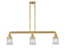 Innovations Lighting 213-SG-G182S - Canton - 3 Light - 39 inch - Satin Gold - Stem Hung - Island Light