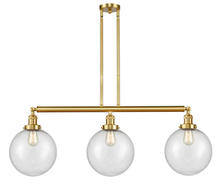 Innovations Lighting 213-SG-G204-10 - Beacon - 3 Light - 42 inch - Satin Gold - Stem Hung - Adjustable Island Light