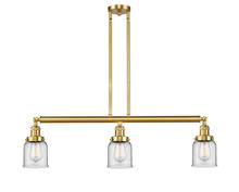 Innovations Lighting 213-SG-G52 - Bell - 3 Light - 38 inch - Satin Gold - Stem Hung - Island Light