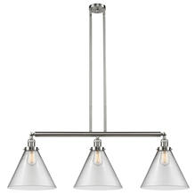 Innovations Lighting 213-SN-G42-L - Cone - 3 Light - 44 inch - Brushed Satin Nickel - Stem Hung - Island Light