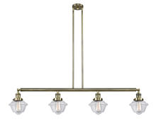 Innovations Lighting 214-AB-G532 - Oxford - 4 Light - 52 inch - Antique Brass - Stem Hung - Adjustable Island Light