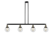 Innovations Lighting 214-BAB-G202-6 - Beacon - 4 Light - 51 inch - Black Antique Brass - Stem Hung - Adjustable Island Light