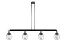 Innovations Lighting 214-BAB-G204-6 - Beacon - 4 Light - 51 inch - Black Antique Brass - Stem Hung - Adjustable Island Light