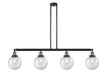 Innovations Lighting 214-BAB-G204-8 - Beacon - 4 Light - 53 inch - Black Antique Brass - Stem Hung - Adjustable Island Light