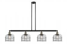 Innovations Lighting 214-BAB-G72-CE - Bell Cage - 4 Light - 53 inch - Black Antique Brass - Stem Hung - Adjustable Island Light