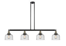 Innovations Lighting 214-BAB-G74 - Bell - 4 Light - 53 inch - Black Antique Brass - Stem Hung - Adjustable Island Light