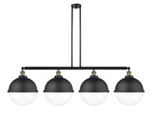 Innovations Lighting 214-BAB-HFS-122-BK - Hampden - 4 Light - 58 inch - Black Antique Brass - Stem Hung - Island Light