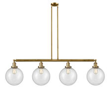 Innovations Lighting 214-BB-G204-10 - Beacon - 4 Light - 54 inch - Brushed Brass - Stem Hung - Adjustable Island Light
