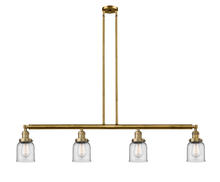 Innovations Lighting 214-BB-G52 - Bell - 4 Light - 50 inch - Brushed Brass - Stem Hung - Adjustable Island Light