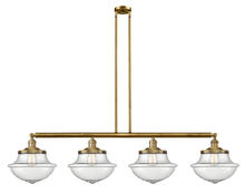 Innovations Lighting 214-BB-G544 - Oxford - 4 Light - 54 inch - Brushed Brass - Stem Hung - Adjustable Island Light
