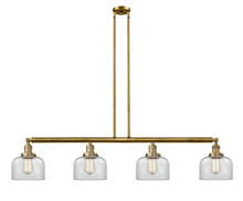Innovations Lighting 214-BB-G72 - Bell - 4 Light - 53 inch - Brushed Brass - Stem Hung - Adjustable Island Light