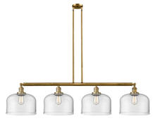 Innovations Lighting 214-BB-G72-L - Bell - 4 Light - 54 inch - Brushed Brass - Stem Hung - Adjustable Island Light