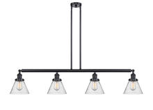 Innovations Lighting 214-BK-G44 - Cone - 4 Light - 52 inch - Matte Black - Stem Hung - Island Light