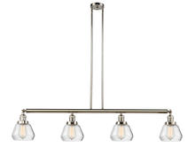 Innovations Lighting 214-PN-G172 - Fulton - 4 Light - 51 inch - Polished Nickel - Stem Hung - Adjustable Island Light