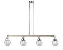 Innovations Lighting 214-PN-G204-6 - Beacon - 4 Light - 51 inch - Polished Nickel - Stem Hung - Adjustable Island Light