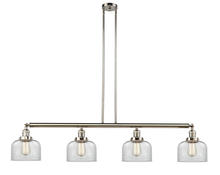 Innovations Lighting 214-PN-G72 - Bell - 4 Light - 53 inch - Polished Nickel - Stem Hung - Adjustable Island Light