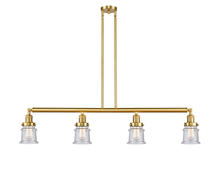 Innovations Lighting 214-SG-G184S - Canton - 4 Light - 51 inch - Satin Gold - Stem Hung - Adjustable Island Light