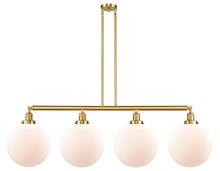 Innovations Lighting 214-SG-G201-12 - Beacon - 4 Light - 56 inch - Satin Gold - Stem Hung - Adjustable Island Light