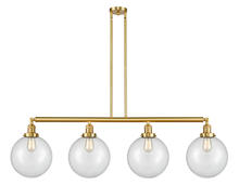 Innovations Lighting 214-SG-G202-10 - Beacon - 4 Light - 54 inch - Satin Gold - Stem Hung - Adjustable Island Light