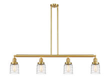 Innovations Lighting 214-SG-G513 - Bell - 4 Light - 50 inch - Satin Gold - Stem Hung - Adjustable Island Light