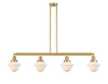 Innovations Lighting 214-SG-G531 - Oxford - 4 Light - 52 inch - Satin Gold - Stem Hung - Adjustable Island Light