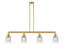 Innovations Lighting 214-SG-G54 - Bell - 4 Light - 50 inch - Satin Gold - Stem Hung - Adjustable Island Light
