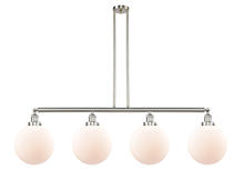 Innovations Lighting 214-SN-G201-10 - Beacon - 4 Light - 54 inch - Brushed Satin Nickel - Stem Hung - Adjustable Island Light